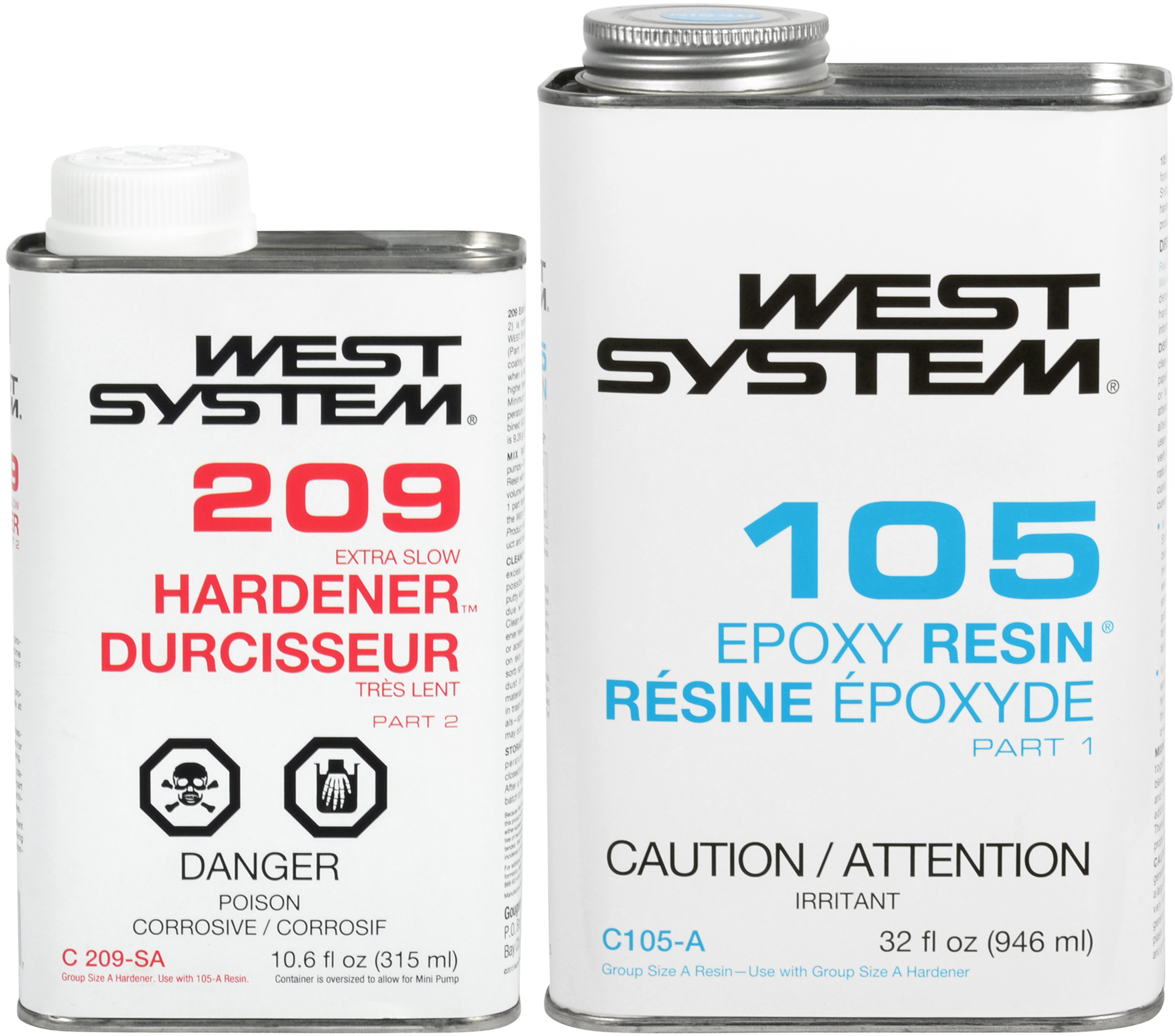 105 Epoxy Resin & Extra Slow Hardener Kit - West System Ardec Finishing Products