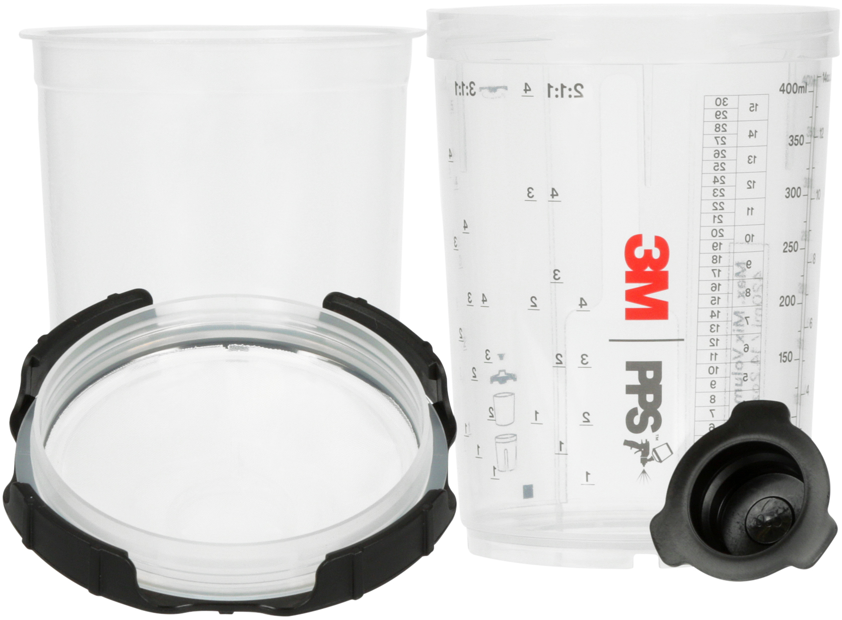 3M PPS Series 2.0 Spray Cup System Kit ... 1 kit/cs 13.5 fl oz, 400 mL Midi 