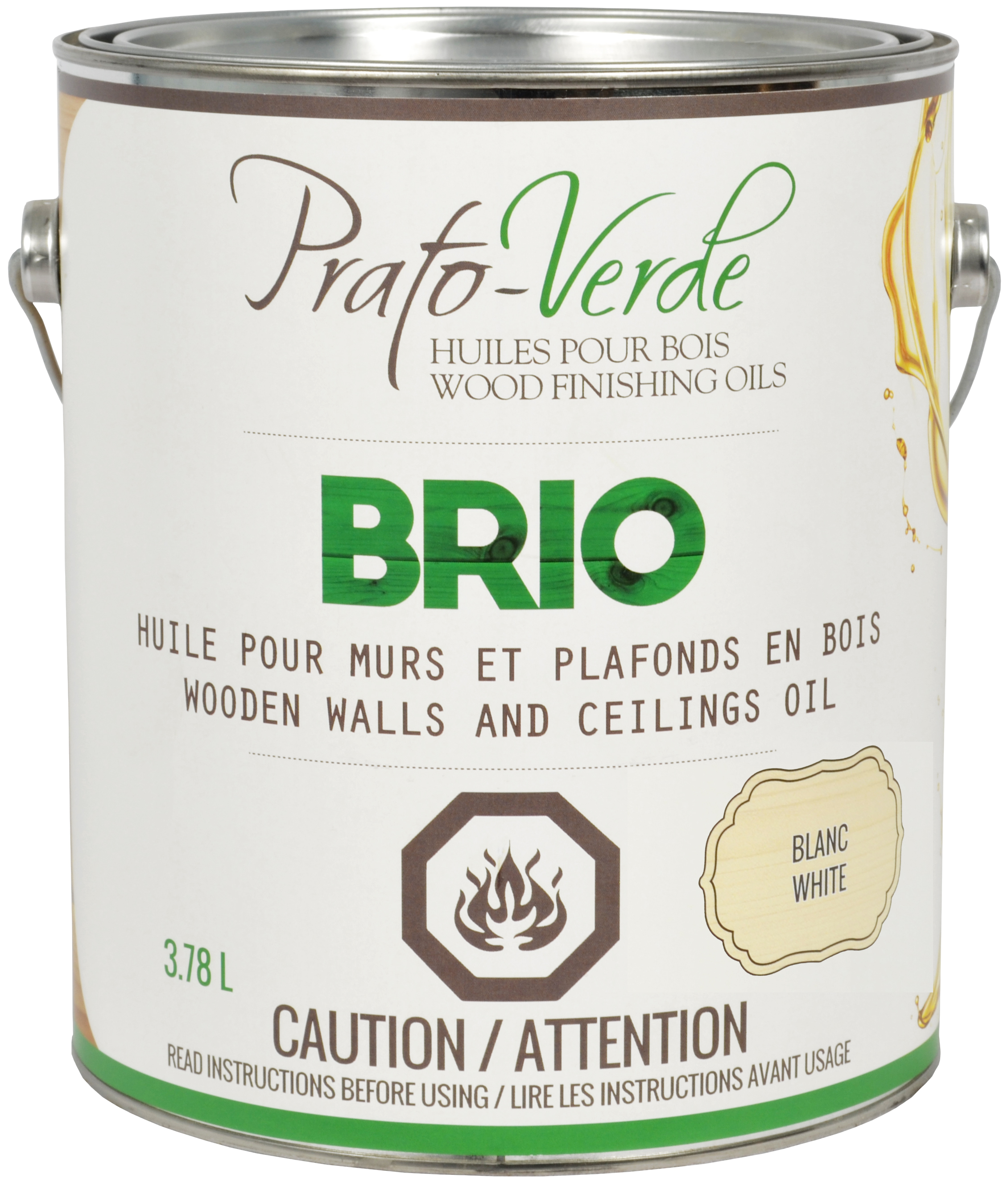 Brio - Huile pour murs et plafonds en bois - Prato-Verde - Huiles