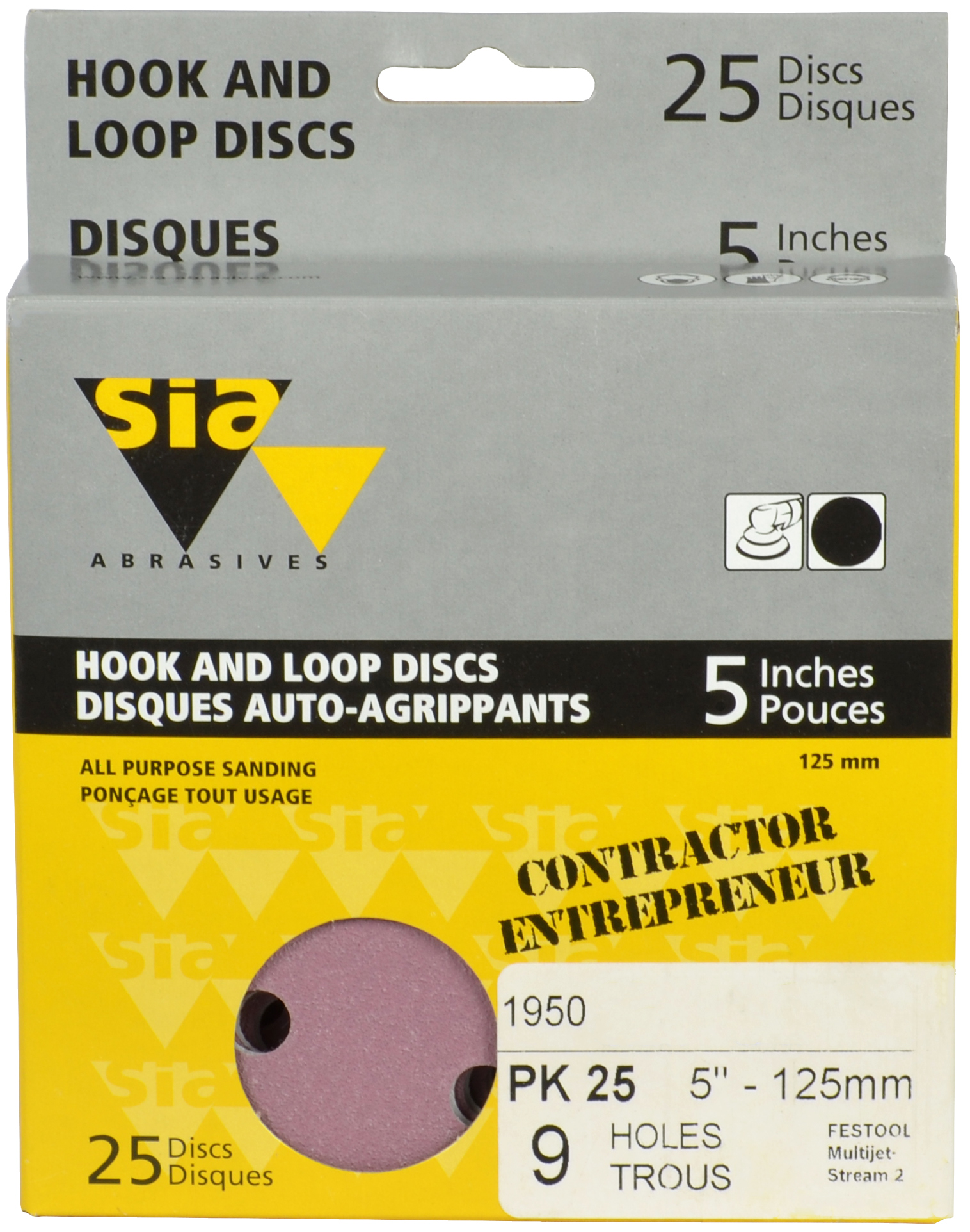 thumbnail image 2 of SIAFAST 5-Inch Hook & Loop Sanding Discs - 400 Grit, No Hole, 25-Pack 2 of 3