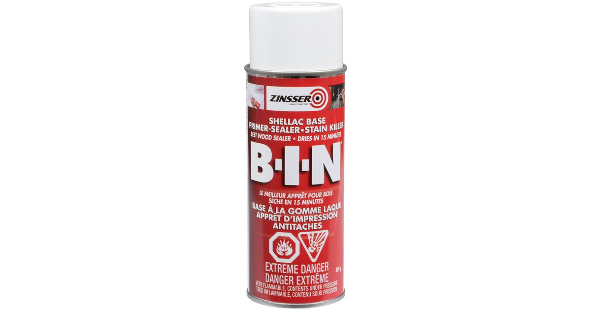 BIN PrimerSealer Stain Killer Spray Zinsser Ardec Finishing Products