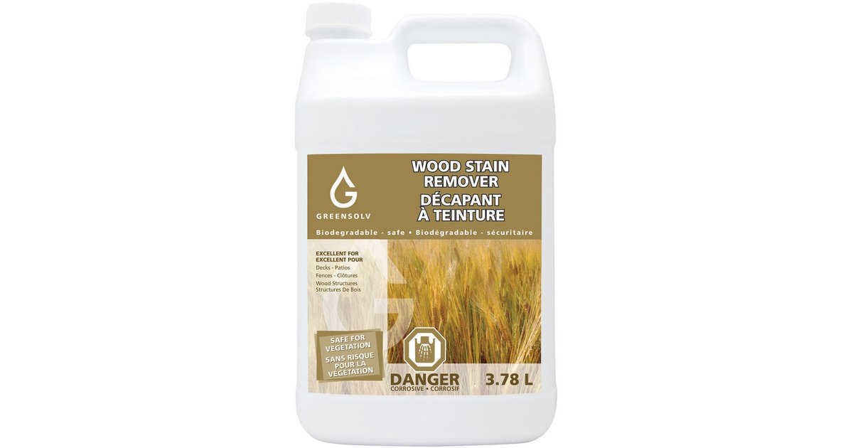 Wood Stain Remover Greensolv inc. Environmental products Ardec